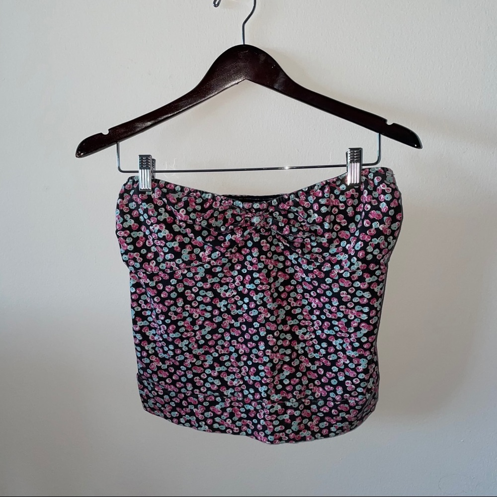 Vintage Y2K Moda International Floral Tube Top